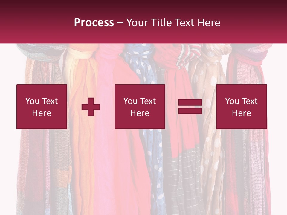A Bunch Of Scarves Hanging On A Rack PowerPoint Template