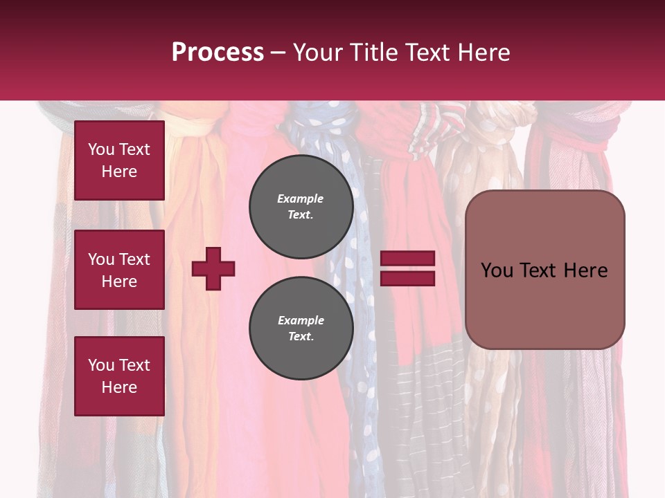 A Bunch Of Scarves Hanging On A Rack PowerPoint Template