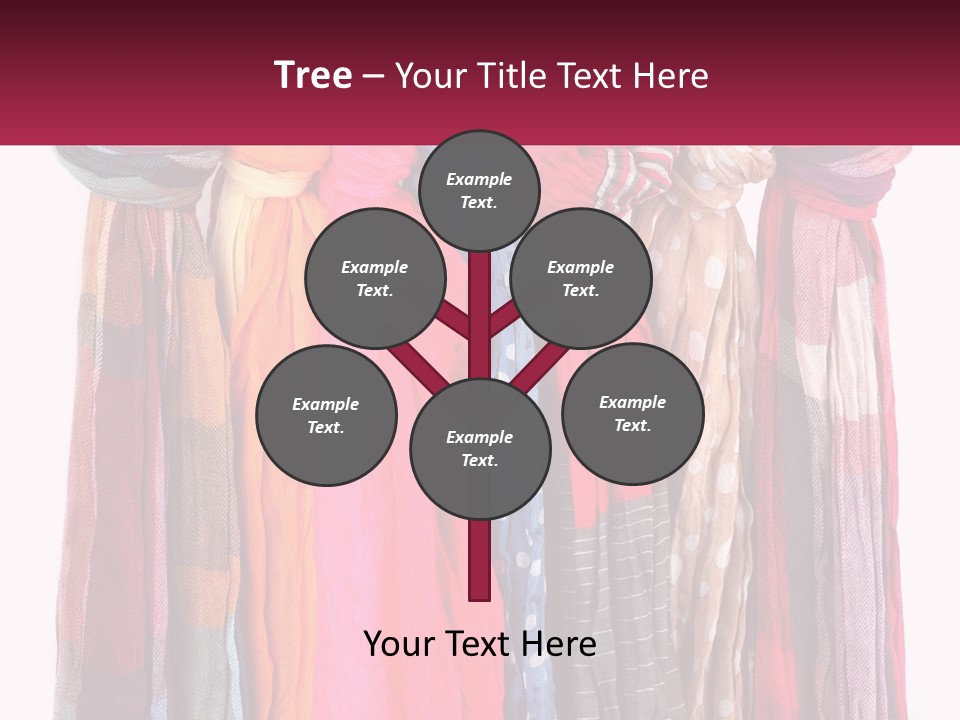 A Bunch Of Scarves Hanging On A Rack PowerPoint Template
