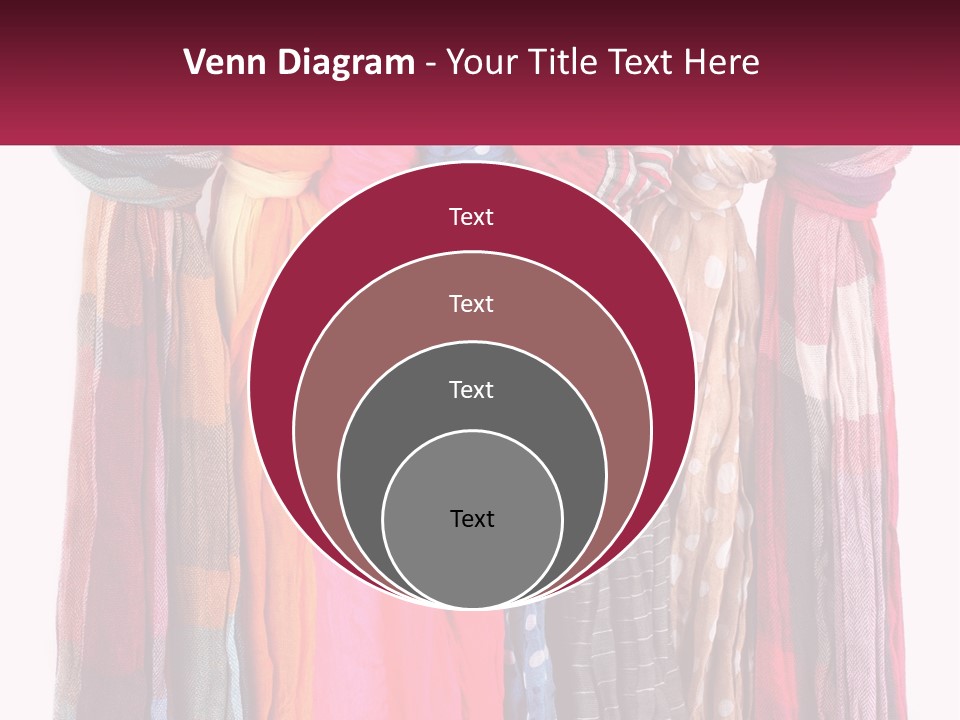 A Bunch Of Scarves Hanging On A Rack PowerPoint Template