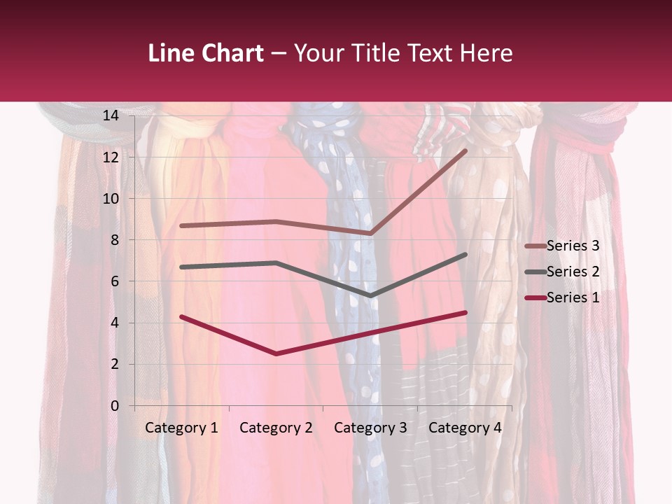 A Bunch Of Scarves Hanging On A Rack PowerPoint Template