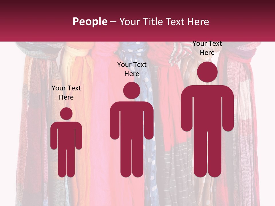 A Bunch Of Scarves Hanging On A Rack PowerPoint Template