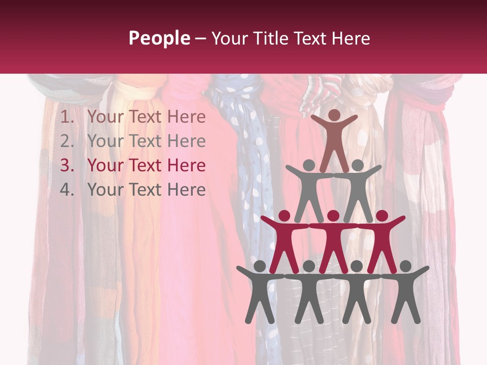 A Bunch Of Scarves Hanging On A Rack PowerPoint Template