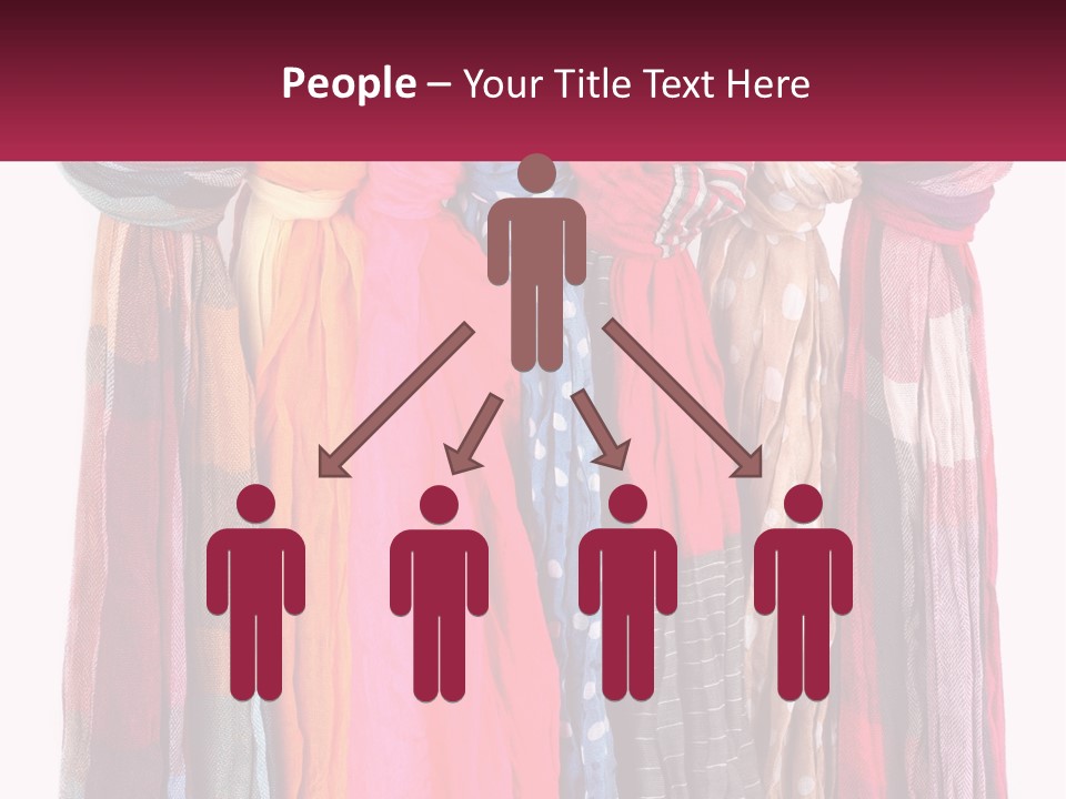 A Bunch Of Scarves Hanging On A Rack PowerPoint Template