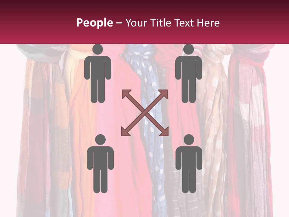 A Bunch Of Scarves Hanging On A Rack PowerPoint Template