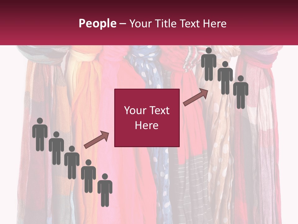 A Bunch Of Scarves Hanging On A Rack PowerPoint Template