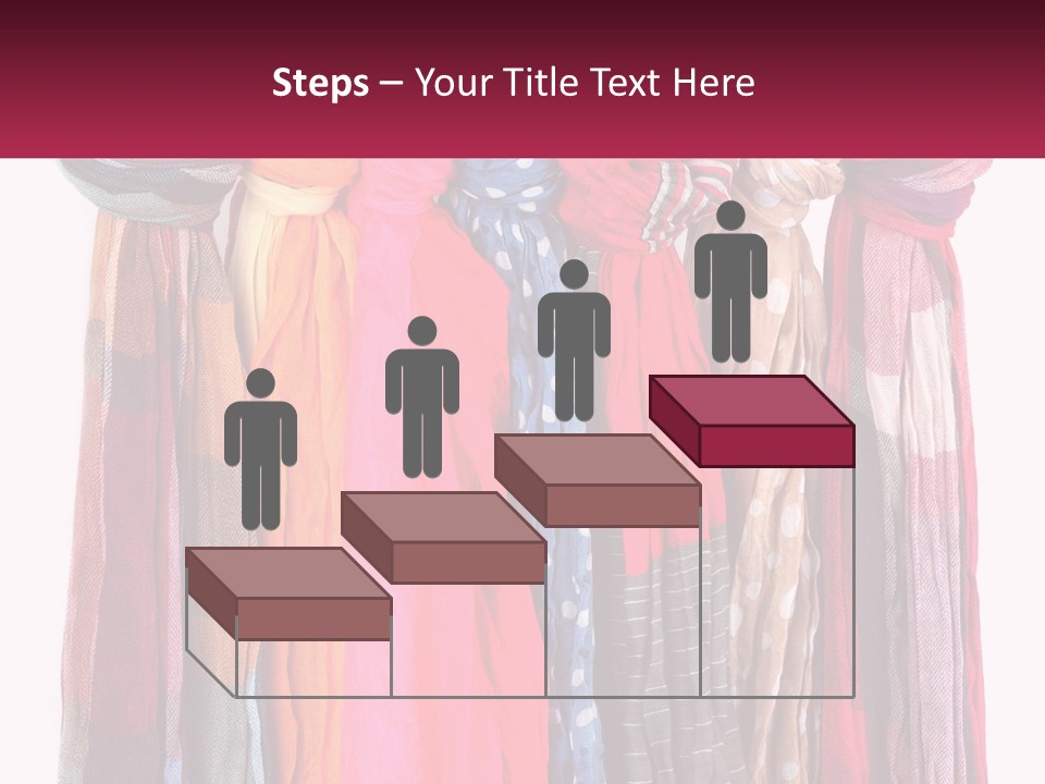 A Bunch Of Scarves Hanging On A Rack PowerPoint Template