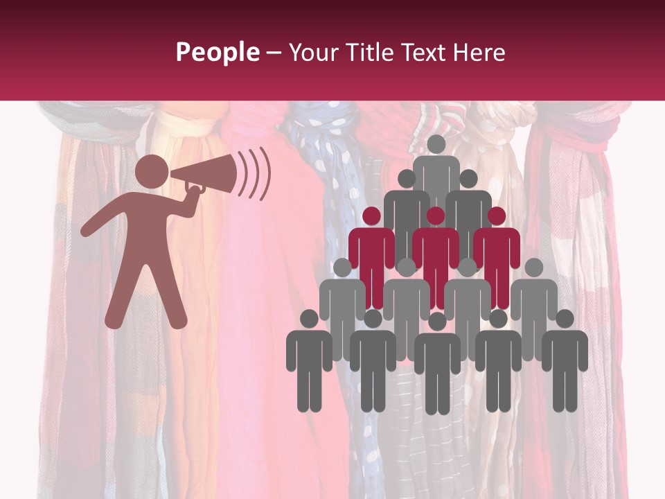A Bunch Of Scarves Hanging On A Rack PowerPoint Template