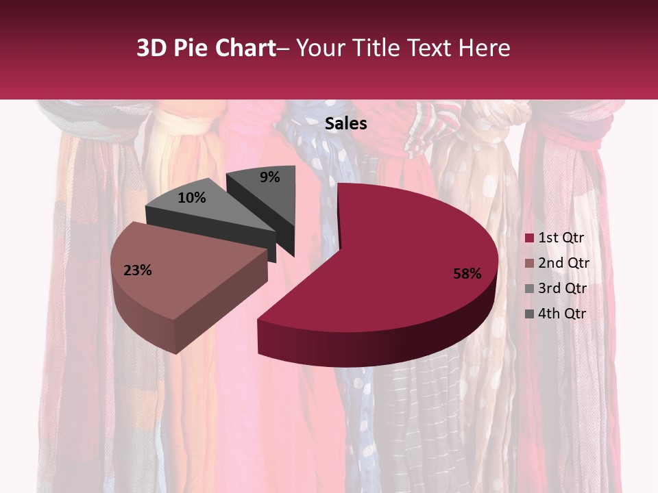 A Bunch Of Scarves Hanging On A Rack PowerPoint Template