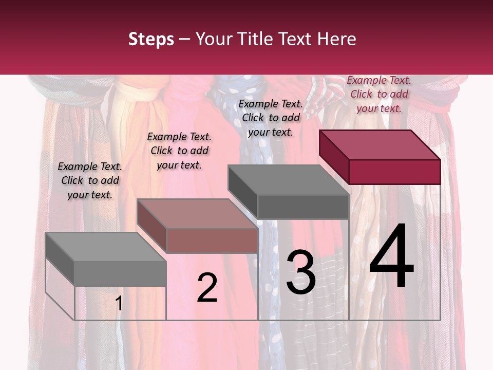 A Bunch Of Scarves Hanging On A Rack PowerPoint Template