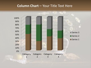 A Vase Of Daisies And Apples On A Table PowerPoint Template