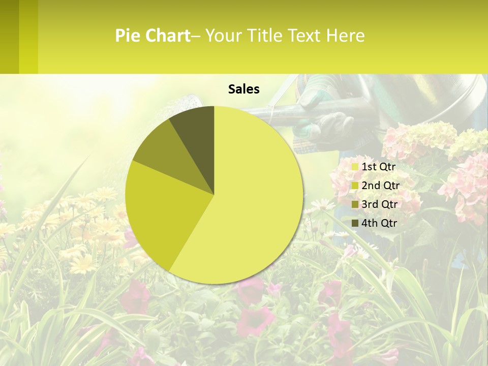 A Person Watering Flowers With A Watering Can PowerPoint Template