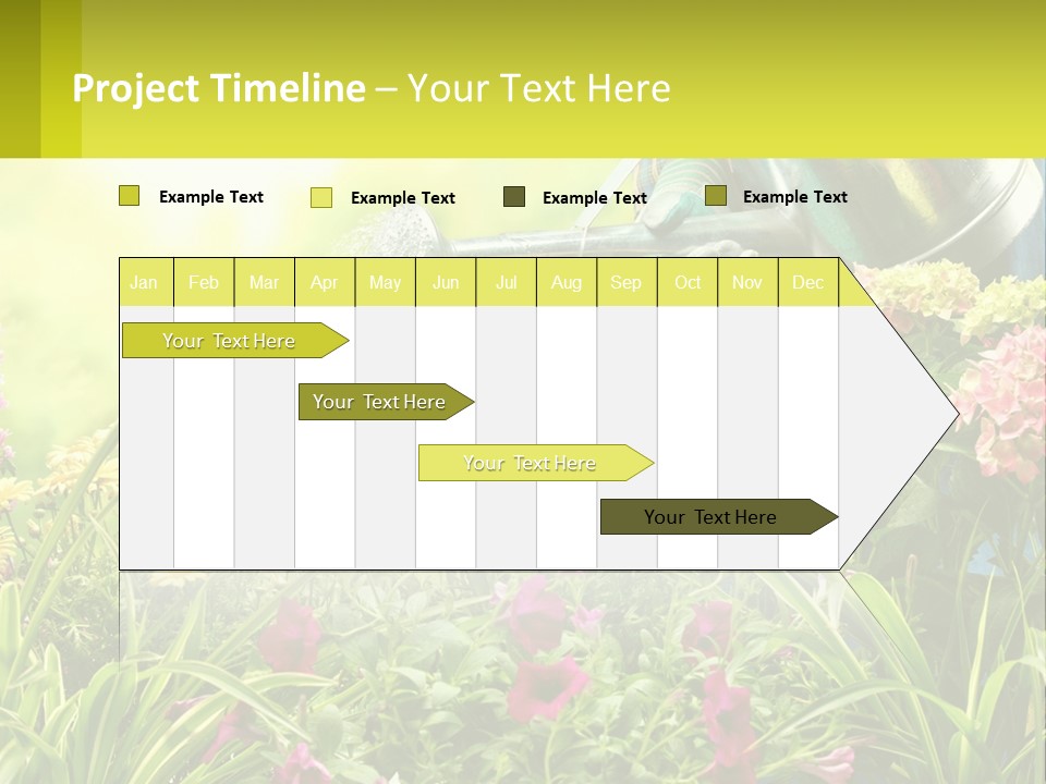 A Person Watering Flowers With A Watering Can PowerPoint Template