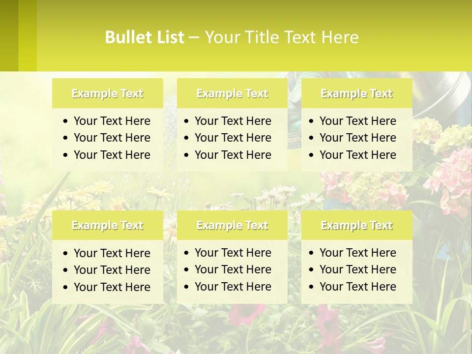 A Person Watering Flowers With A Watering Can PowerPoint Template