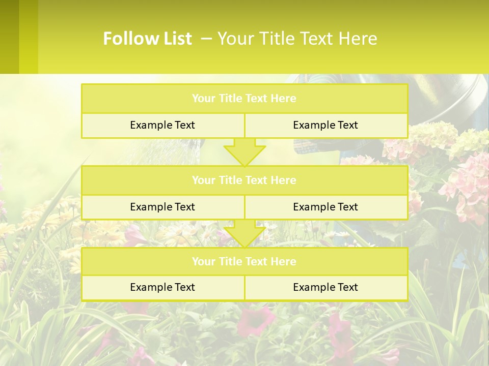 A Person Watering Flowers With A Watering Can PowerPoint Template