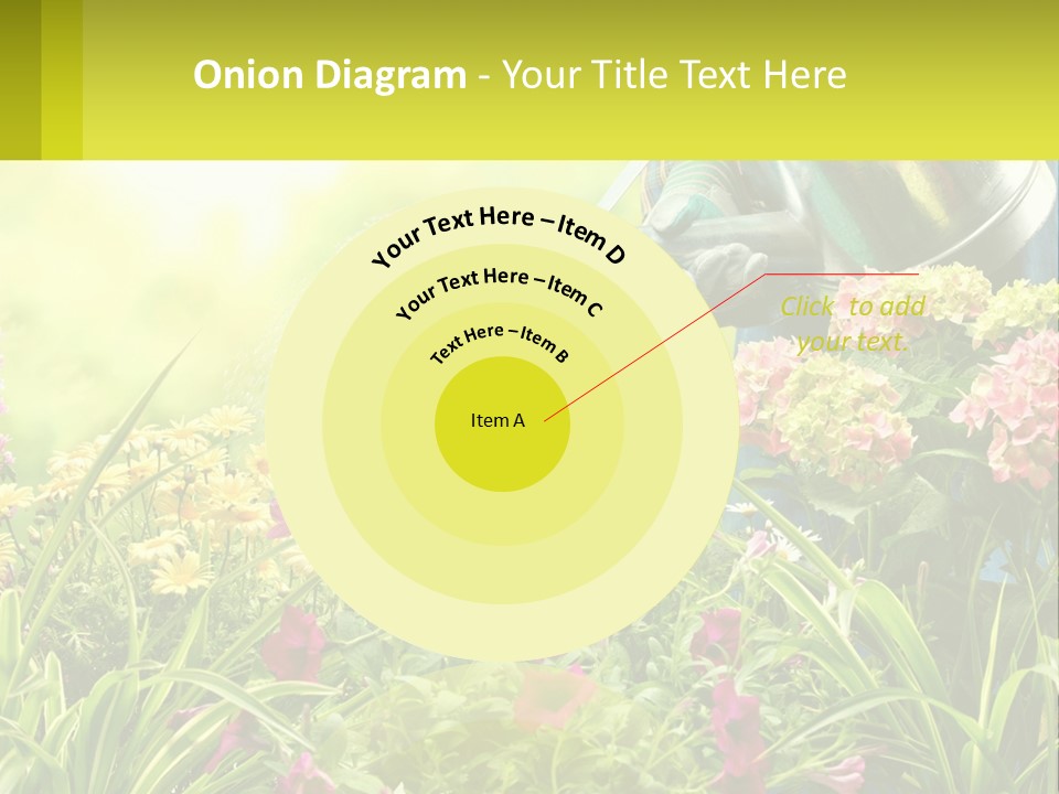 A Person Watering Flowers With A Watering Can PowerPoint Template