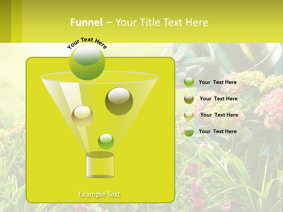 A Person Watering Flowers With A Watering Can PowerPoint Template