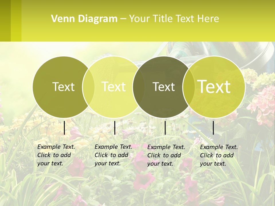 A Person Watering Flowers With A Watering Can PowerPoint Template