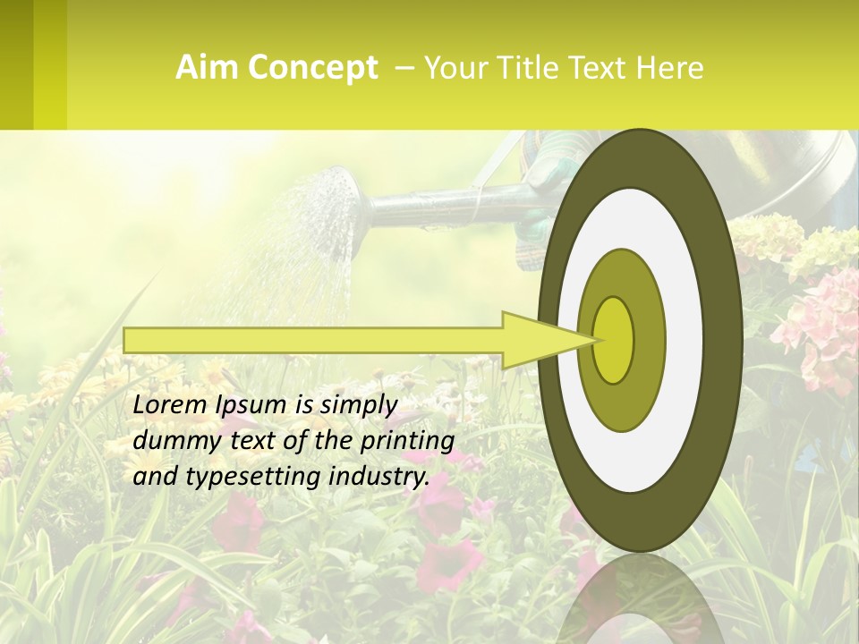 A Person Watering Flowers With A Watering Can PowerPoint Template