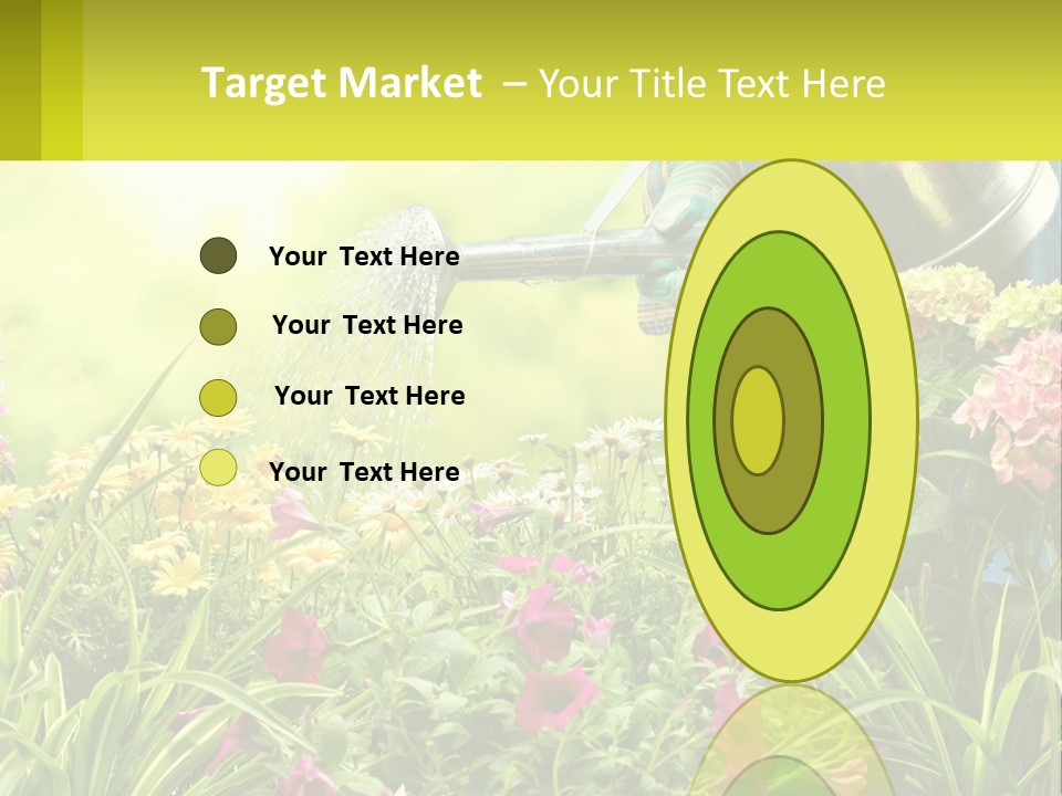 A Person Watering Flowers With A Watering Can PowerPoint Template