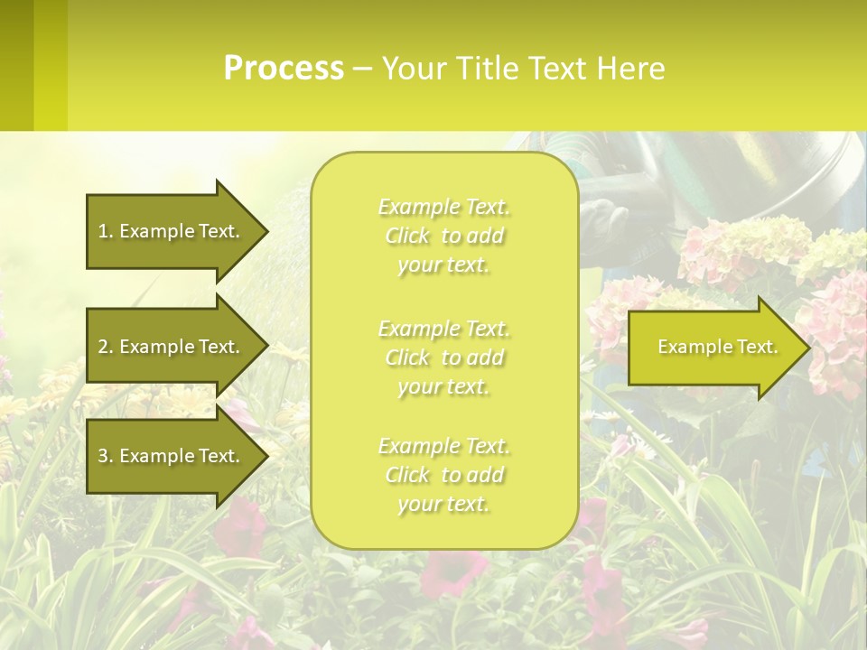 A Person Watering Flowers With A Watering Can PowerPoint Template
