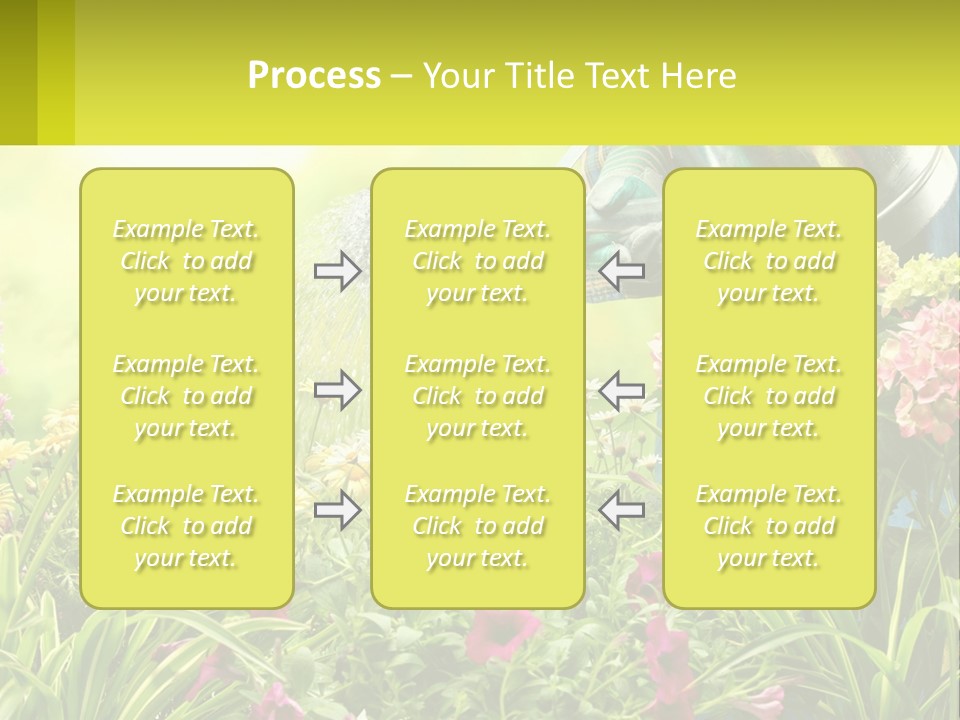 A Person Watering Flowers With A Watering Can PowerPoint Template