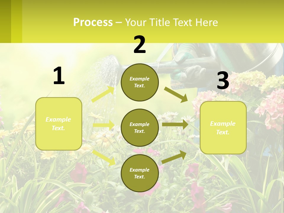 A Person Watering Flowers With A Watering Can PowerPoint Template