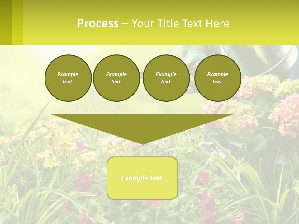 A Person Watering Flowers With A Watering Can PowerPoint Template