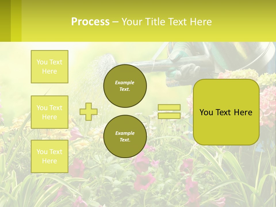 A Person Watering Flowers With A Watering Can PowerPoint Template