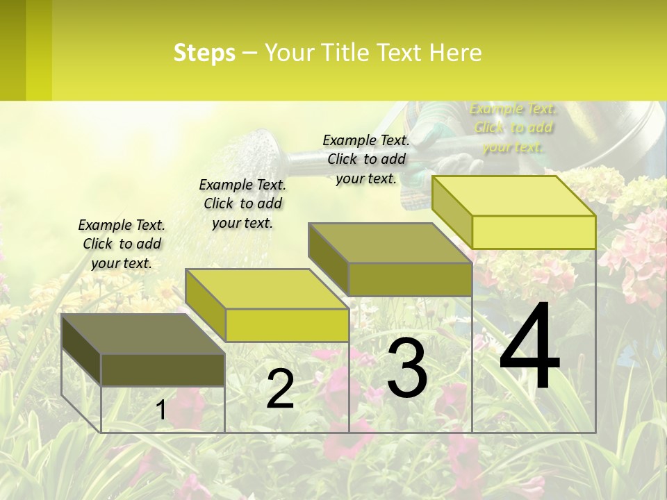 A Person Watering Flowers With A Watering Can PowerPoint Template