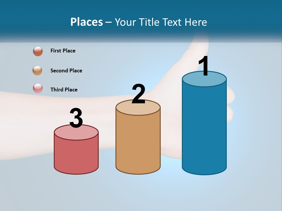 A Hand Giving A Thumbs Up With A Blue Background PowerPoint Template