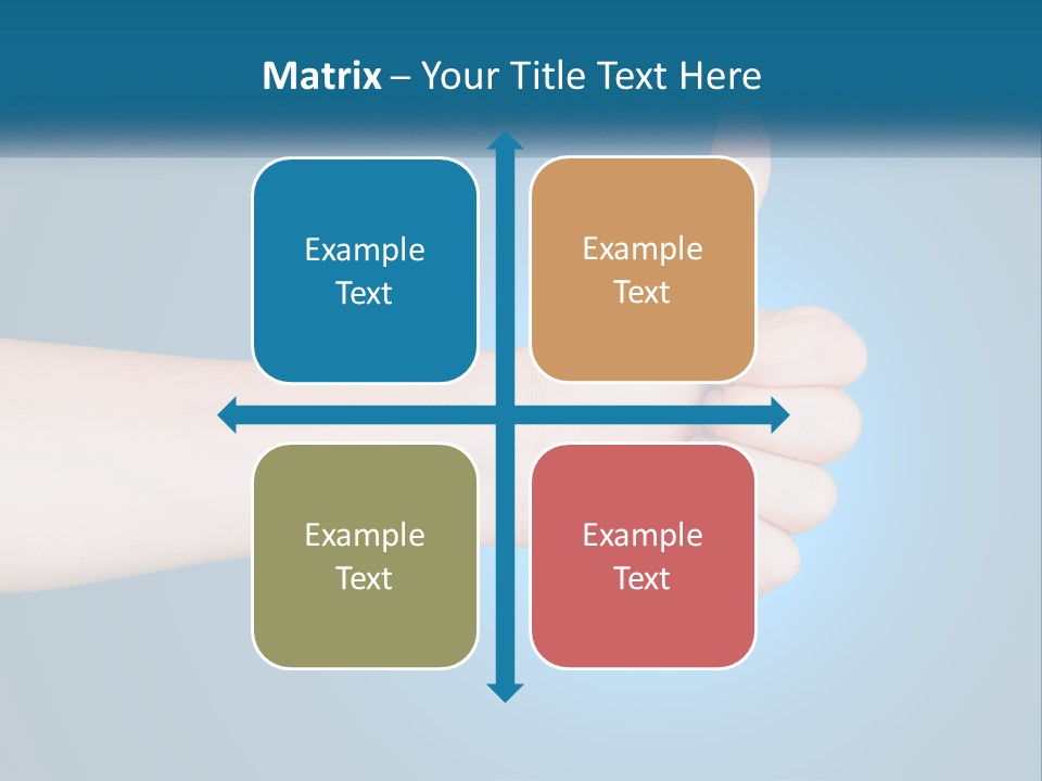 A Hand Giving A Thumbs Up With A Blue Background PowerPoint Template