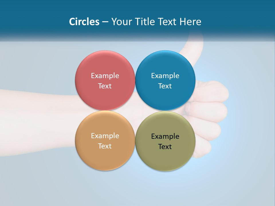 A Hand Giving A Thumbs Up With A Blue Background PowerPoint Template