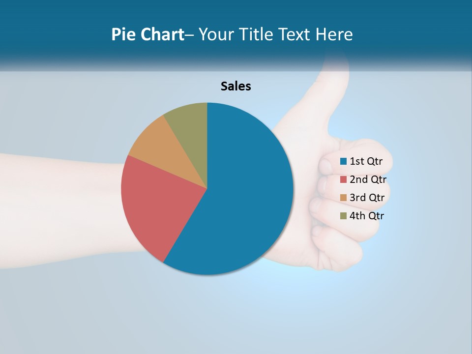 A Hand Giving A Thumbs Up With A Blue Background PowerPoint Template