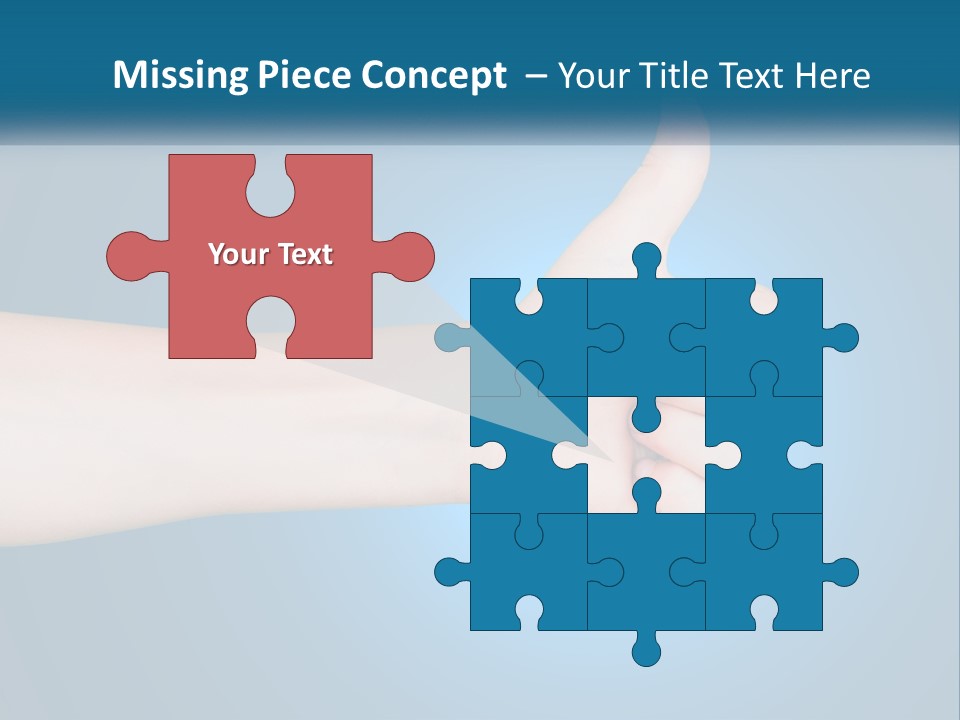 A Hand Giving A Thumbs Up With A Blue Background PowerPoint Template