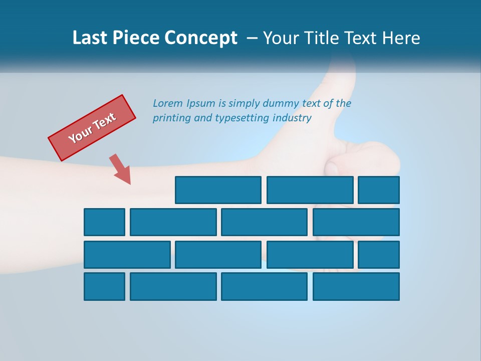 A Hand Giving A Thumbs Up With A Blue Background PowerPoint Template