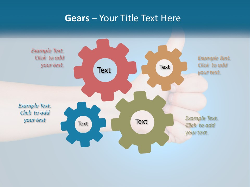 A Hand Giving A Thumbs Up With A Blue Background PowerPoint Template
