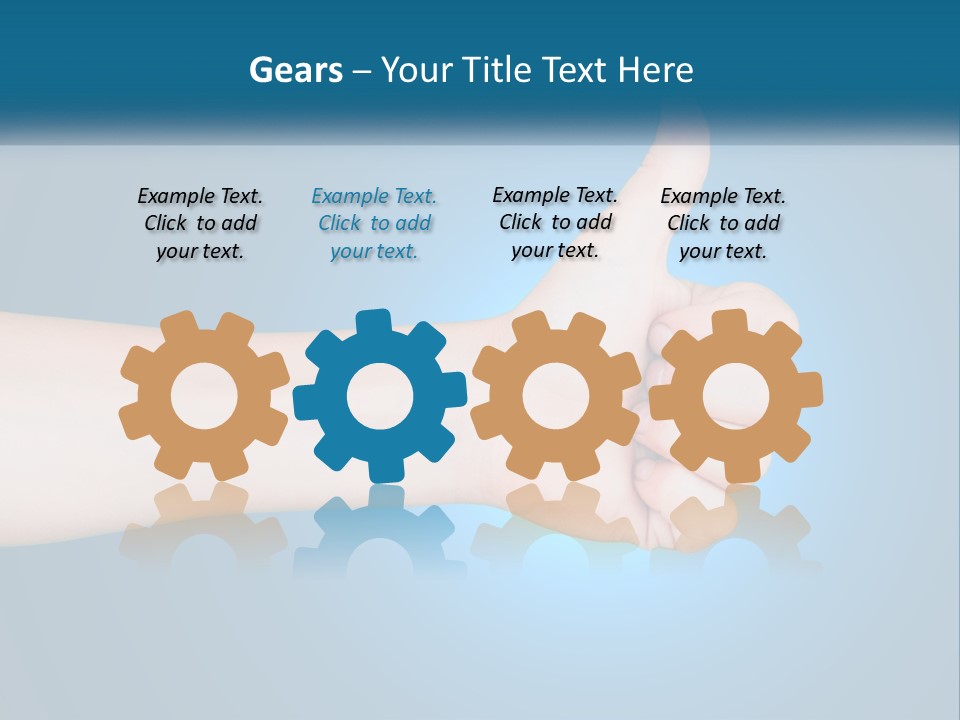 A Hand Giving A Thumbs Up With A Blue Background PowerPoint Template