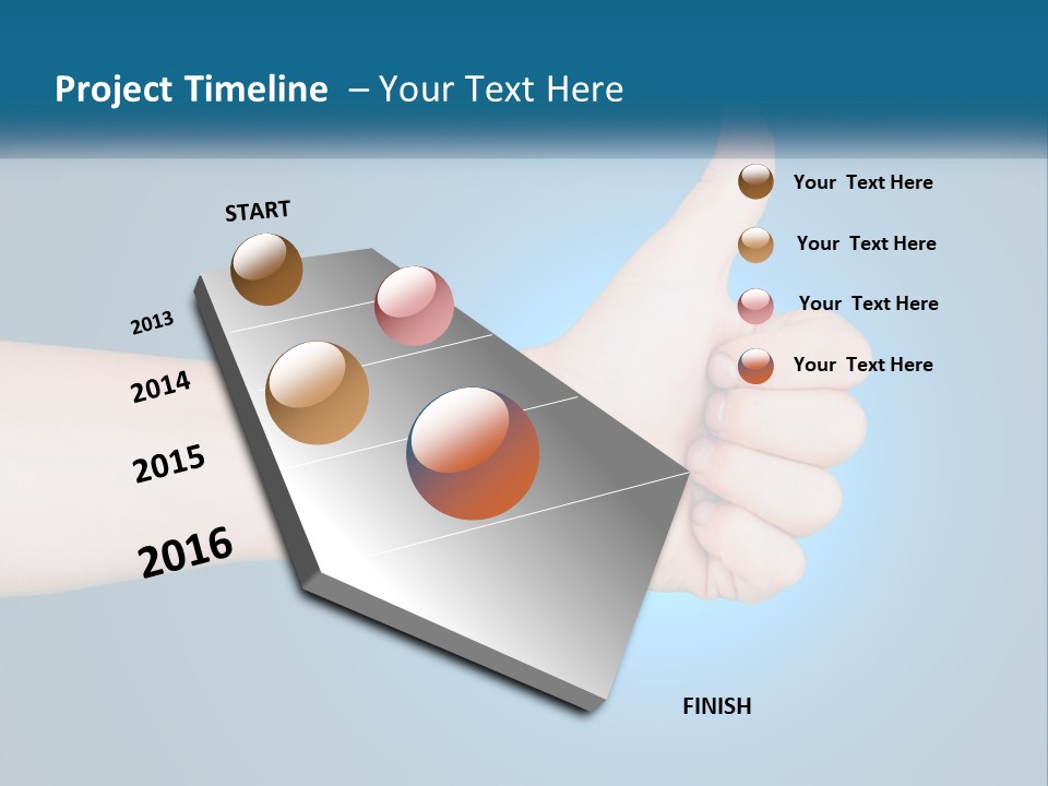 A Hand Giving A Thumbs Up With A Blue Background PowerPoint Template