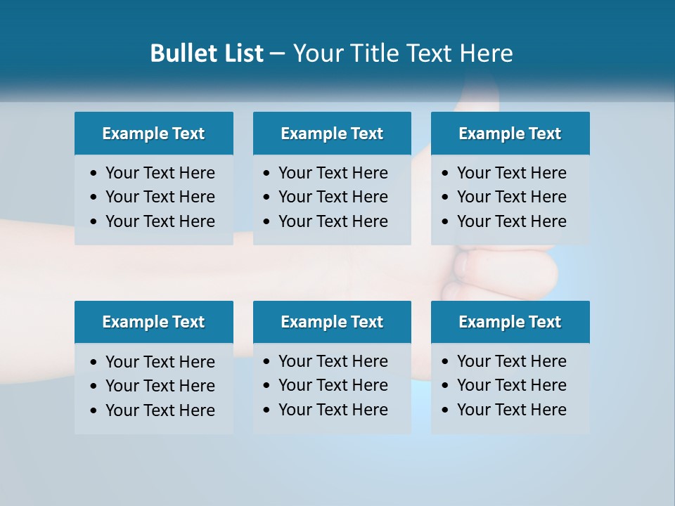 A Hand Giving A Thumbs Up With A Blue Background PowerPoint Template