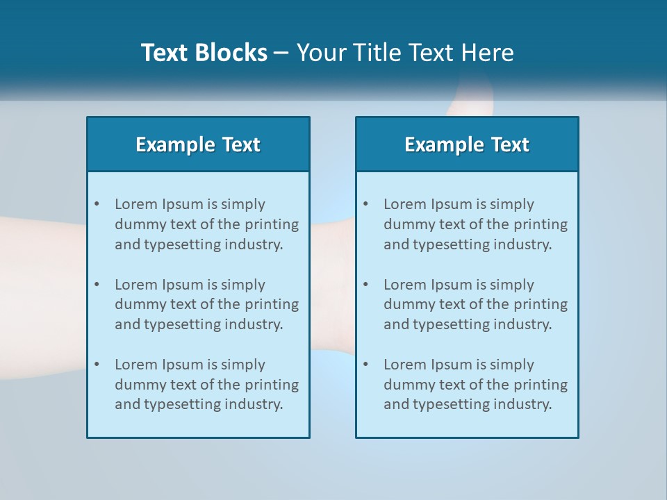 A Hand Giving A Thumbs Up With A Blue Background PowerPoint Template