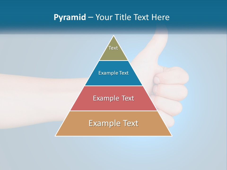 A Hand Giving A Thumbs Up With A Blue Background PowerPoint Template