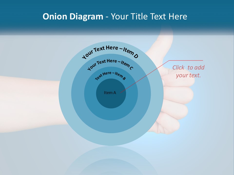 A Hand Giving A Thumbs Up With A Blue Background PowerPoint Template