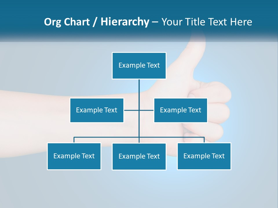 A Hand Giving A Thumbs Up With A Blue Background PowerPoint Template