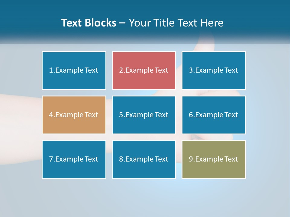 A Hand Giving A Thumbs Up With A Blue Background PowerPoint Template