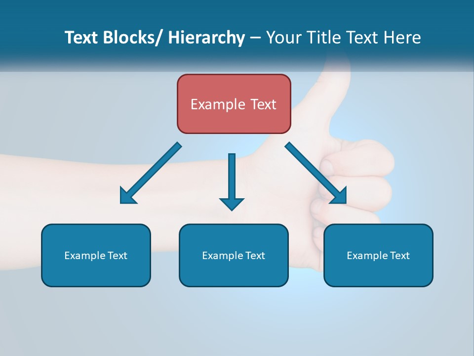 A Hand Giving A Thumbs Up With A Blue Background PowerPoint Template