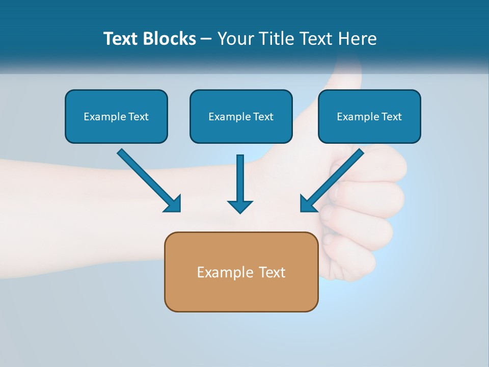 A Hand Giving A Thumbs Up With A Blue Background PowerPoint Template