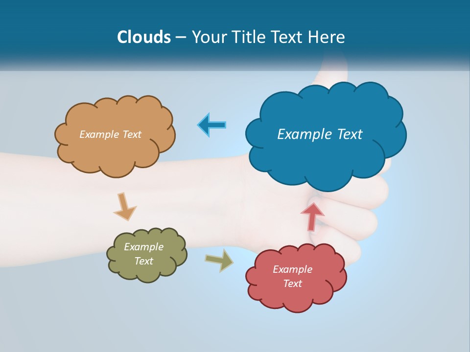 A Hand Giving A Thumbs Up With A Blue Background PowerPoint Template