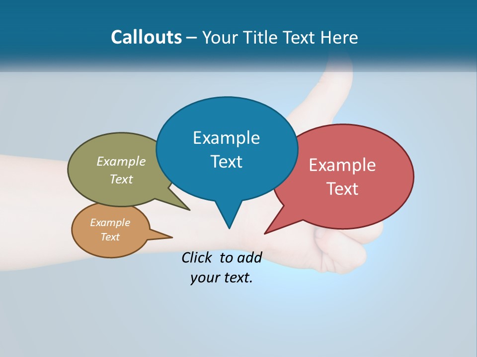 A Hand Giving A Thumbs Up With A Blue Background PowerPoint Template