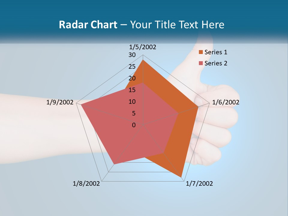 A Hand Giving A Thumbs Up With A Blue Background PowerPoint Template